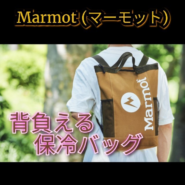 MARMOT(マーモット)の新品【Marmot(マーモット)の背負える保冷バッグ】リュックサック★アウトドア メンズのバッグ(バッグパック/リュック)の商品写真