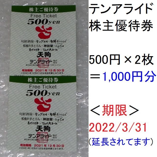 テンアライド株主優待10,000円分