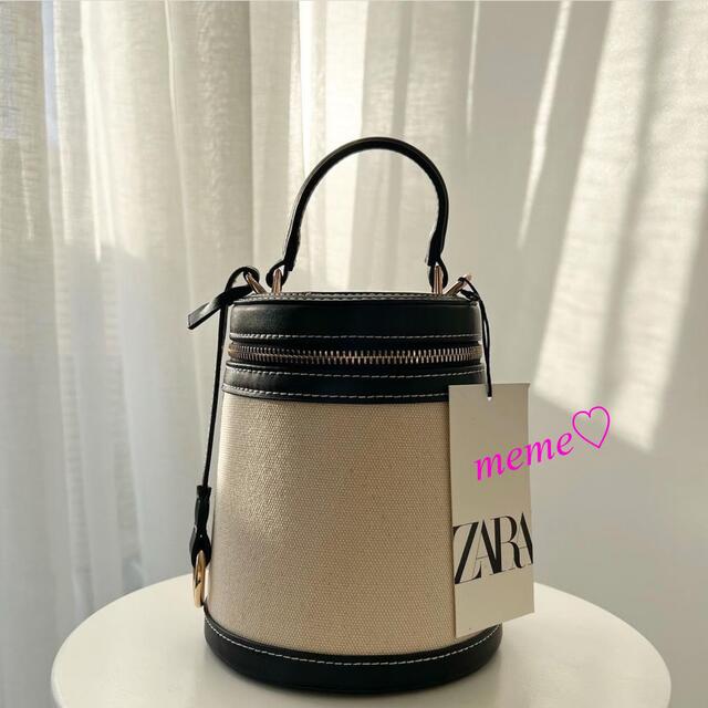 【完売/新品】ZARA コントラスト ボックス バッグ　クロスボディバッグ