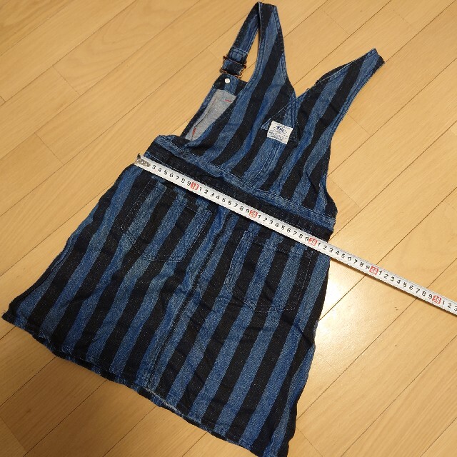 F.O.KIDS(エフオーキッズ)の130cm　エフオーキッズ　ストライプ　ジャンスカ キッズ/ベビー/マタニティのキッズ服女の子用(90cm~)(ワンピース)の商品写真