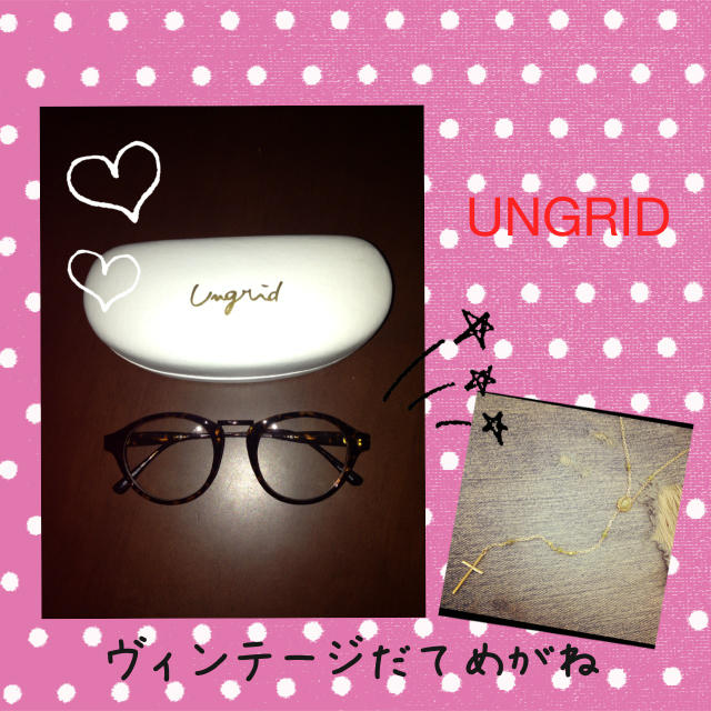 Ungrid(アングリッド)のUNGRID☆ヴィンテージだてめがね☆ レディースのファッション小物(サングラス/メガネ)の商品写真