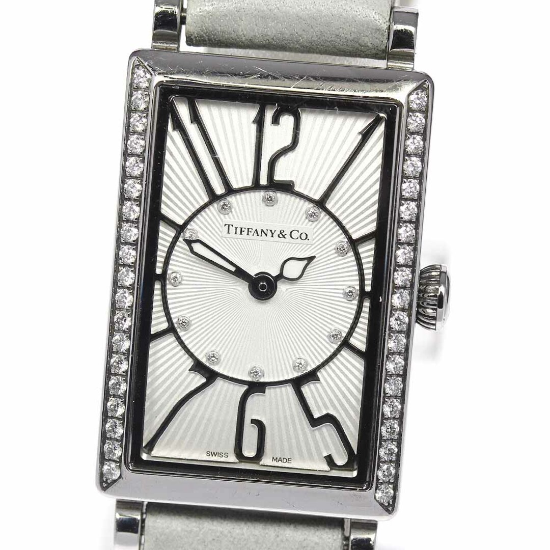 史上一番安い - Co. & Tiffany 【TIFFANY&Co.】ティファニー レディース【ev20】 クォーツ Z3000.10.10E21C68A ダイヤベゼル 12P ギャラリー 腕時計