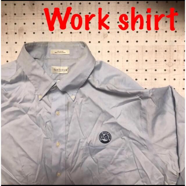 U.S-167 ワークシャツ　企業名刺繍　長袖シャツ メンズのトップス(シャツ)の商品写真