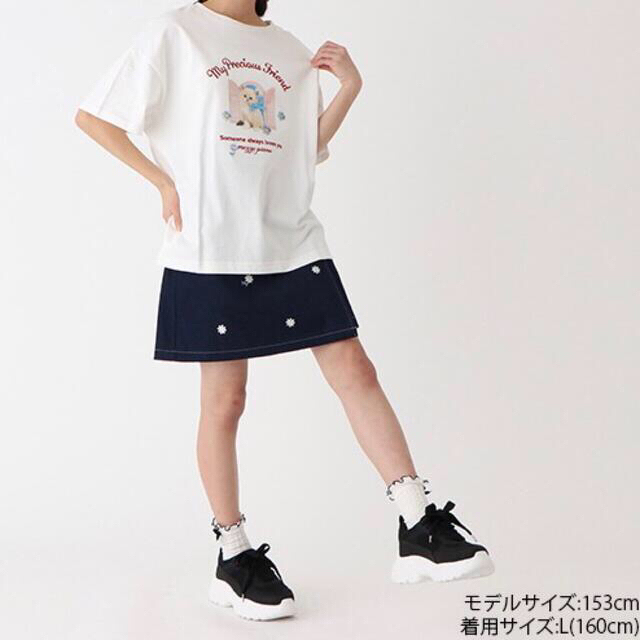 mezzo piano junior(メゾピアノジュニア)のメゾピアノ新品新作タグ付き花とこねこ半袖Tシャツ150 キッズ/ベビー/マタニティのキッズ服女の子用(90cm~)(Tシャツ/カットソー)の商品写真