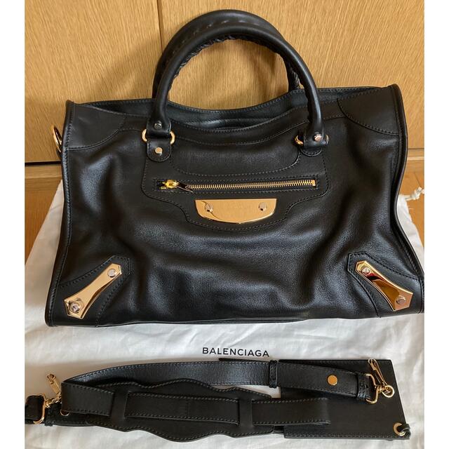 バレンシアガ BALENCIAGA 黒 シティ 2WAYエディターズバッグ 美品