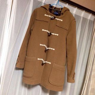 used♡チェックダッフルコート(ダッフルコート)