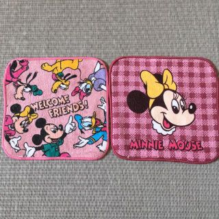 ディズニー(Disney)のレトロミッキー　プチタオル2枚セット(ハンカチ)