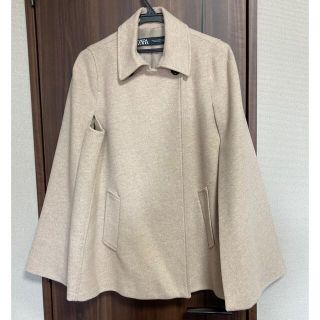 ザラ(ZARA)のZARA コットン混ポンチョコート サイズM(ポンチョ)