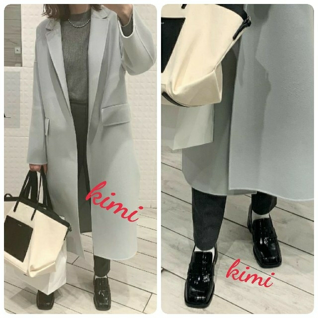 ZARA【箱配送】(37　黒)　 ヒールローファー　パテント　スクエアトゥ