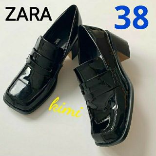 ZARA レザー スリッポン バブーシュ ローファー 新品未使用 38 サンド