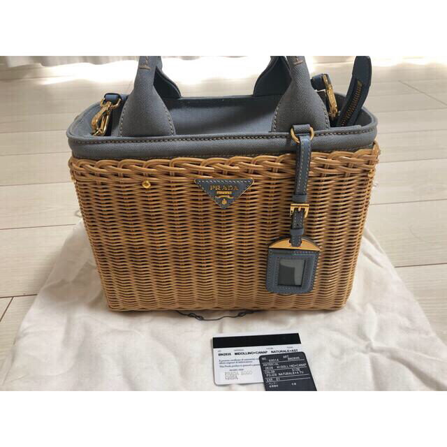 良質 PRADA - プラダ♡カゴバッグ かごバッグ/ストローバッグ