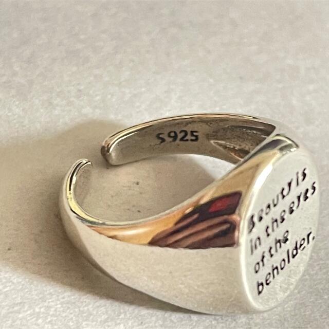 シルバーリング 925 銀 オーバル 印台 楕円 文字 ユニセックス 指輪② メンズのアクセサリー(リング(指輪))の商品写真