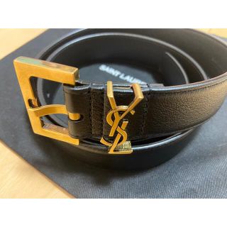 サンローラン(Saint Laurent)のSAINT LAURENT モノグラムベルト(スクエアバックル/スムースレザー)(ベルト)