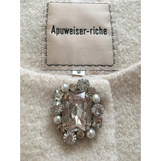 Apuweiser-riche(アプワイザーリッシェ)の美品 袖ファーショートコート レディースのジャケット/アウター(ピーコート)の商品写真