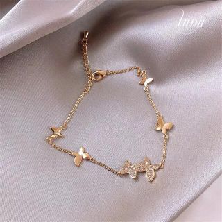 アーカー(AHKAH)のButterfly★Zirconia bracelet★18K coating (ブレスレット/バングル)