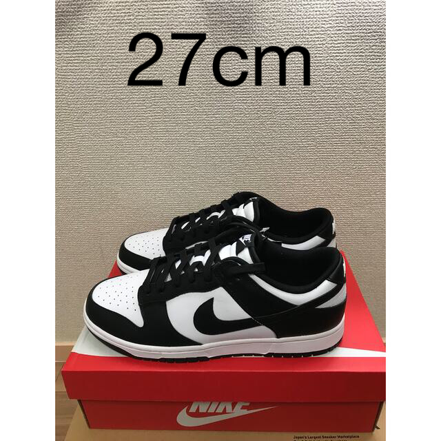 NIKE DUNK LOW RETRO "WHITE/BLACK" 27cm靴/シューズ