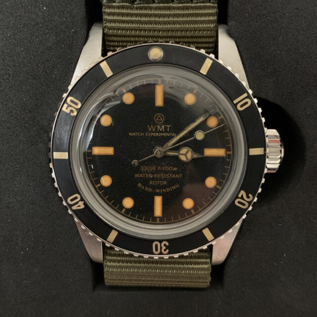 新品！WMT SEA DIVER 時計　エイジド加工　自動巻