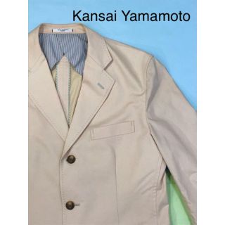 カンサイヤマモト(Kansai Yamamoto)のKansai Yamamoto Homme上質コットン上品みせベージュジャケット(テーラードジャケット)