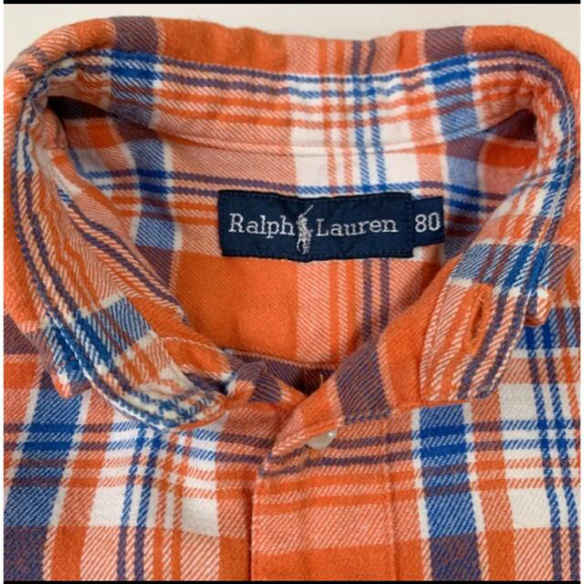 Ralph Lauren(ラルフローレン)のラルフローレン  ベビー ロンパース オレンジ 80 キッズ/ベビー/マタニティのベビー服(~85cm)(カバーオール)の商品写真