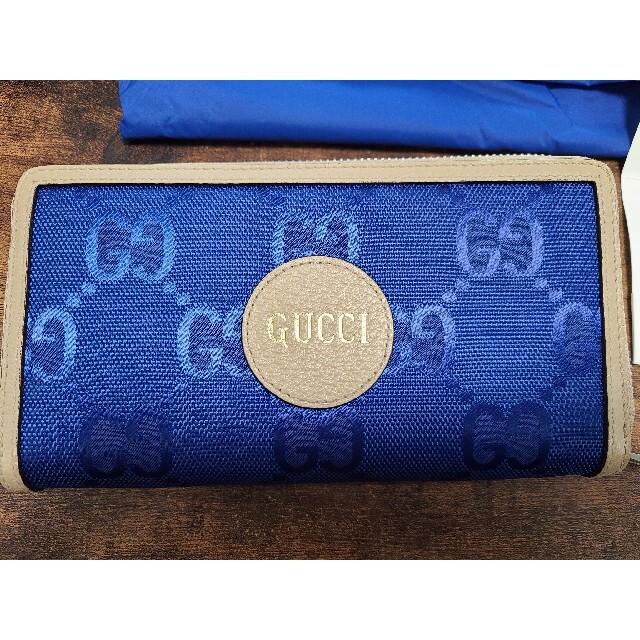 GUCCI　グッチ　日本限定　ブルー ナイロン財布