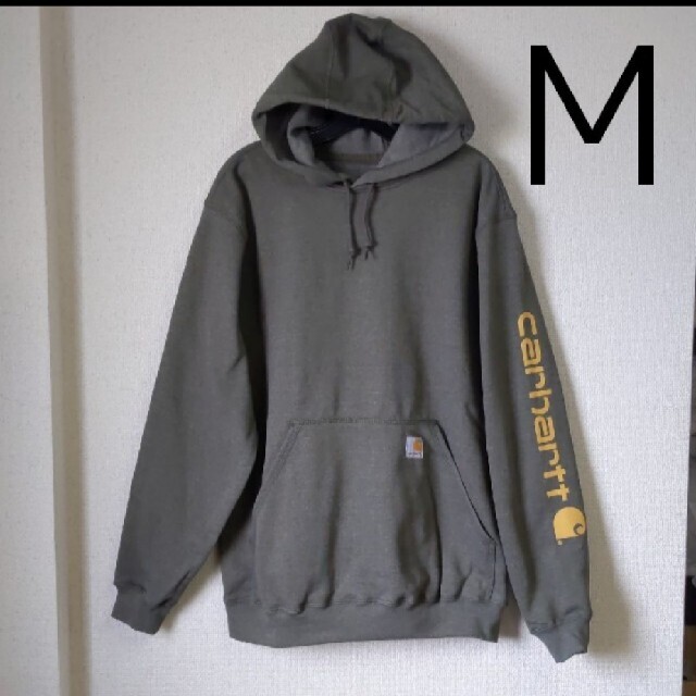 新品 M カーハート パーカー モスヘザー-
