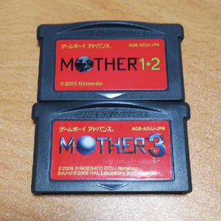 ニンテンドウ(任天堂)の【GBA】MOTHER1+2、MOTHER3 セット(携帯用ゲームソフト)