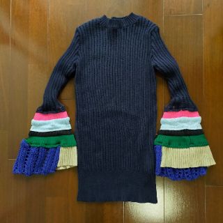 週末セール！sacai サマーニット　ワールドマップ　ネイビー　サイズ2 美品