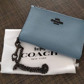 コーチ(COACH)の【未使用】コーチ　ジップ チェーン カード ケース カラーブロック(コインケース)