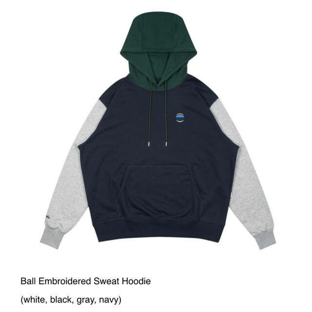 Ball Embroidered Sweat Hoodie (navy)