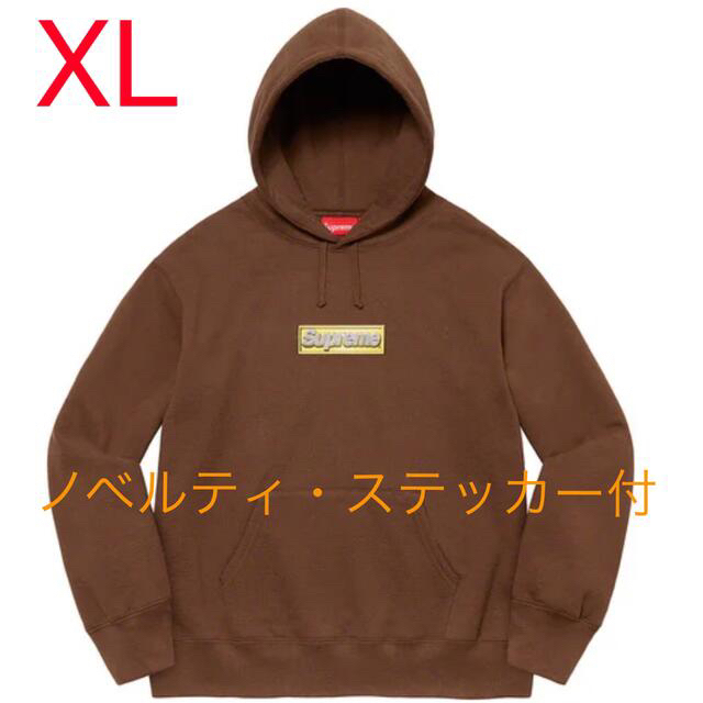 XLサイズ Bling Box Logo Hooded SweatshirtDarkBrownSIZE