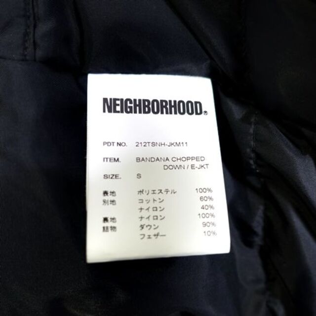 NEIGHBORHOOD(ネイバーフッド)のNEIGHYBORHOOD 21aw BANDANA CHOPPED DOWN/ メンズのジャケット/アウター(ダウンジャケット)の商品写真