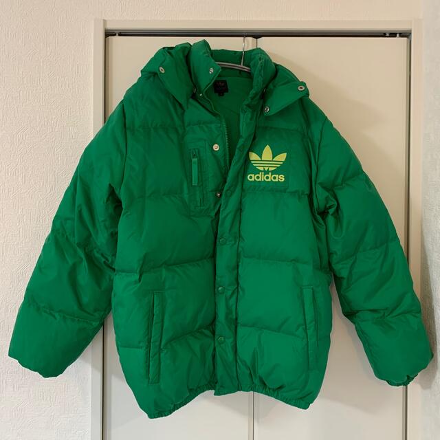 adidas ダウンジャケット グリーン サイズ メンズXS レディースL | フリマアプリ ラクマ