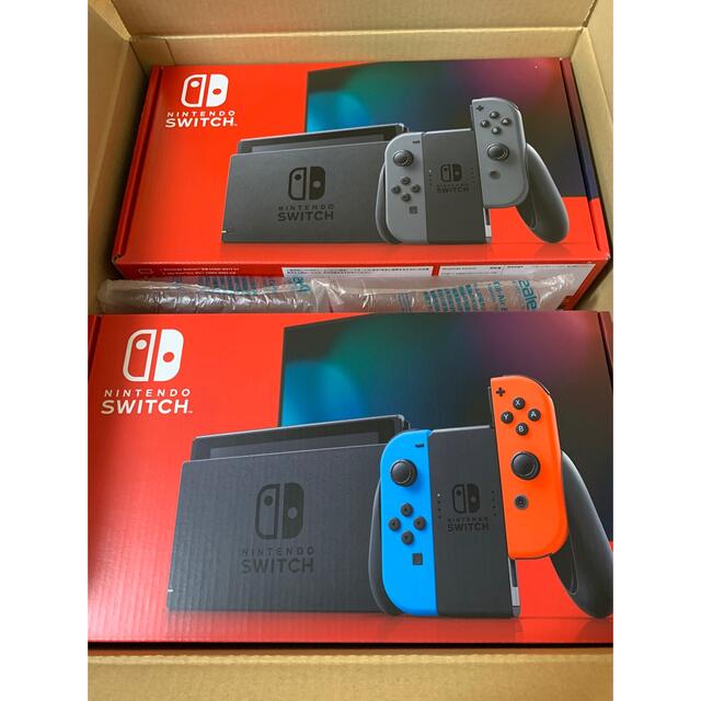 ニンテンドースイッチグレー、ネオン一台ずつ新品未使用