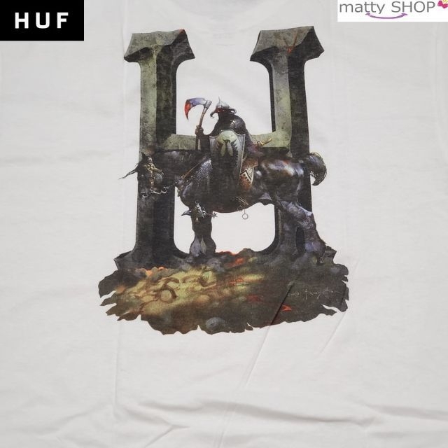 HUF(ハフ)の3 HUF×FRAZETTA コラボ ロンT ホワイト M 新品 メンズのトップス(Tシャツ/カットソー(七分/長袖))の商品写真