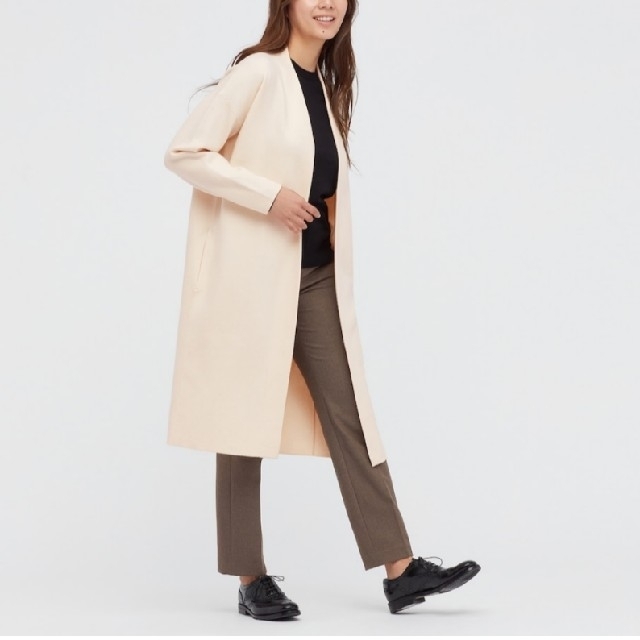 UNIQLO(ユニクロ)のまくら様　新品!　ユニクロ　スフレヤーンニットコート　L　オフホワイト レディースのジャケット/アウター(ニットコート)の商品写真