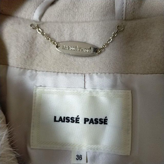 レッセパッセ　LAISSE PASSE　ダッフルコート　ファー　アイボリー 4