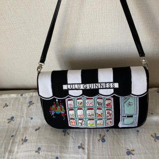 【美品】LULU GUINNESS(ルルギネス) ハンドバッグ　家　刺繍