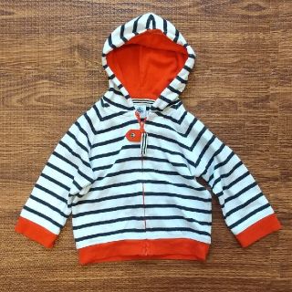 プチバトー(PETIT BATEAU)のしんじ様専用 プチバトー ボーダーパーカー 12m/74cm(シャツ/カットソー)