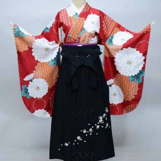 二尺袖 袴フルセット ボヌールセゾン ショート丈 菊 袴変更可 NO36926-
