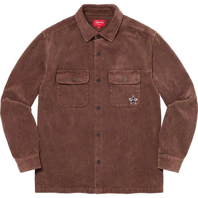 送料込　Supreme Corduroy Shirt brown Mサイズ