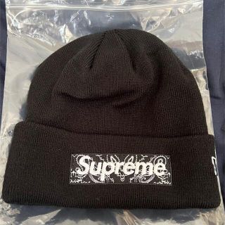 シュプリーム(Supreme)の【新品】supreme ボックス バンダナ ロゴ ニット帽  ビーニー cap(ニット帽/ビーニー)