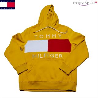 トミーヒルフィガー(TOMMY HILFIGER)の6 TOMMY HILFIGER パーカー イエロー 裏起毛 L 新品(パーカー)