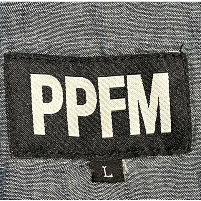 PPFM(ピーピーエフエム)の【美品】PPFM 異素材 デニム調 ベスト ヴィンテージ加工 L メンズのトップス(ベスト)の商品写真