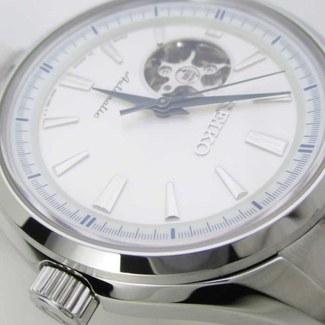 SEIKO プレサージュ 4R38-00S0 M-8 AT SS 裏スケ白文字盤