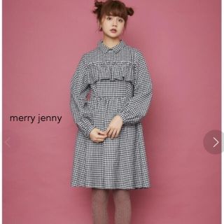 メリージェニー(merry jenny)のmerry jenny ギンガムフレアワンピース　チェック柄　レディース(ひざ丈ワンピース)