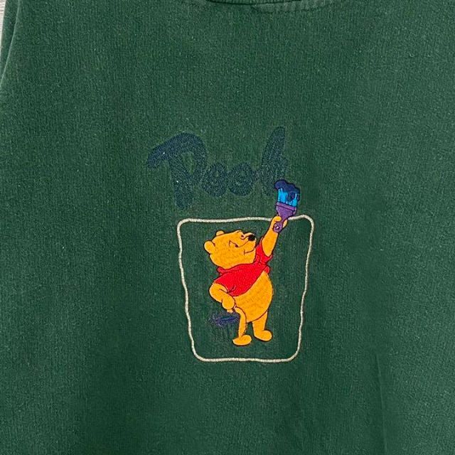 Disney(ディズニー)のUS輸入　POOH メンズ　スウェットトレーナー　刺繍プリント　L a1 メンズのトップス(スウェット)の商品写真