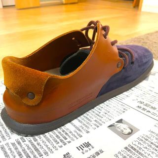 美品!【定価¥23100】ビルケンシュトック36モンタナ23.5ネイビースエード-