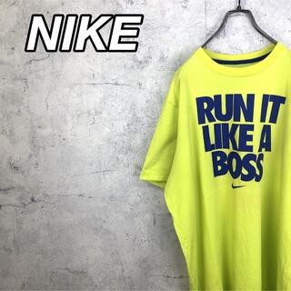 ナイキ(NIKE)の希少 90s ナイキ Tシャツ プリントロゴ ビッグシルエット 黄色 XL 美品(Tシャツ/カットソー(半袖/袖なし))
