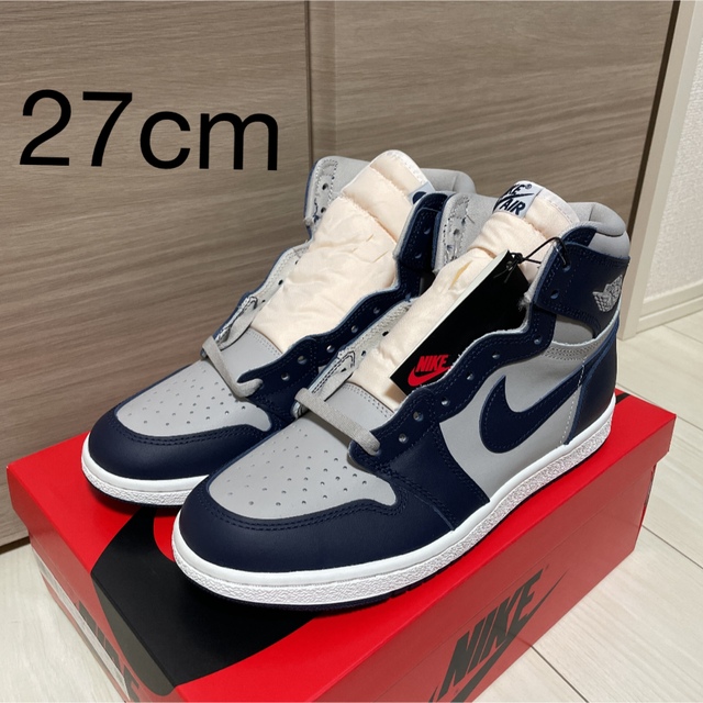 NIKE AIR JORDAN1 HI 85 college navy 27cmメンズ