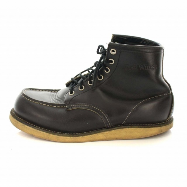 REDWING(レッドウィング)のレッドウィング 刺繍羽タグ 90s 00s ショートブーツ 7.5 黒 メンズの靴/シューズ(ブーツ)の商品写真